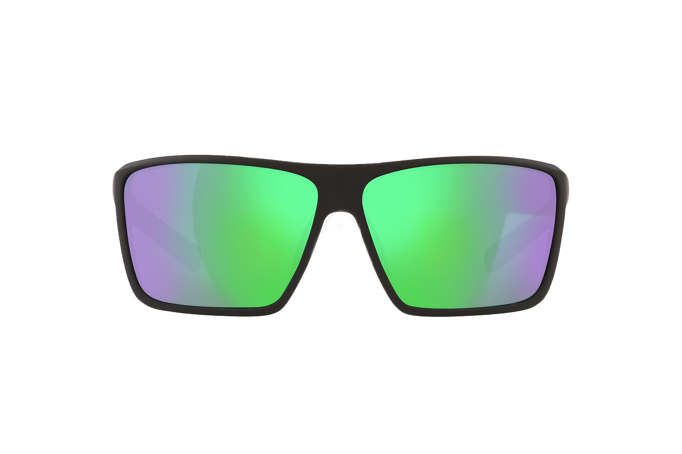 NATIVE EYEWEAR Wells XL Matte Black Frame with Green Reflex Lenses